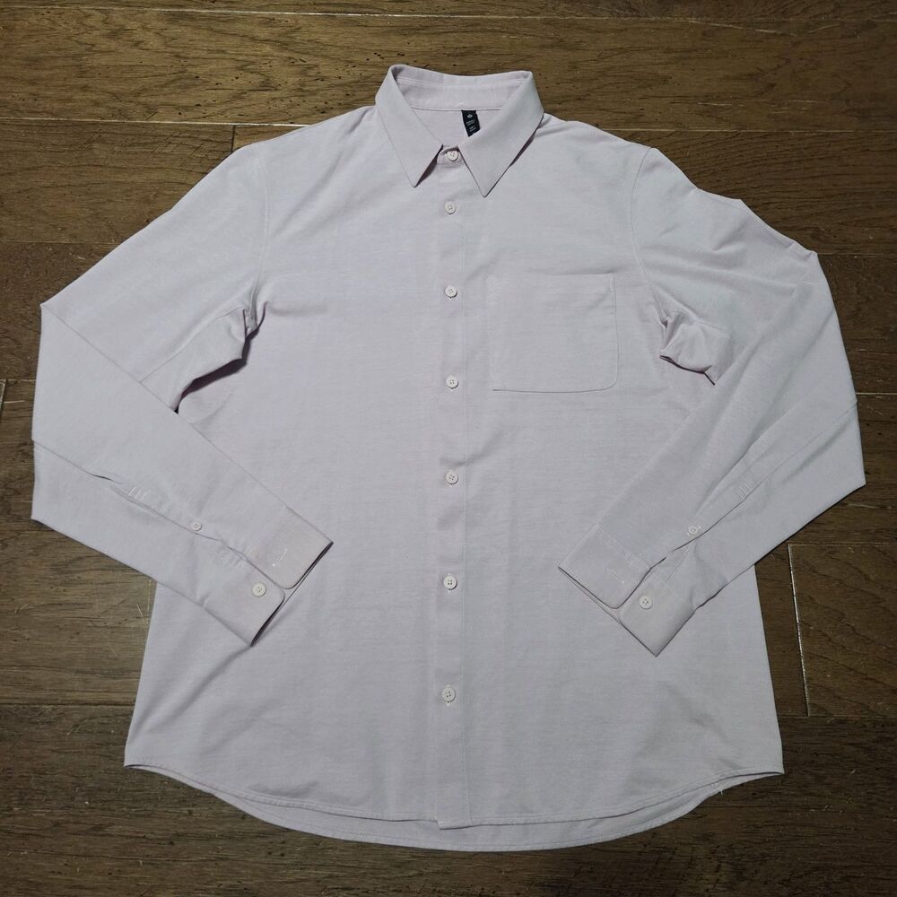 Lululemon Shirt Mens Large Commission Long Sleeve Button Up Athletic LM3DJQs
